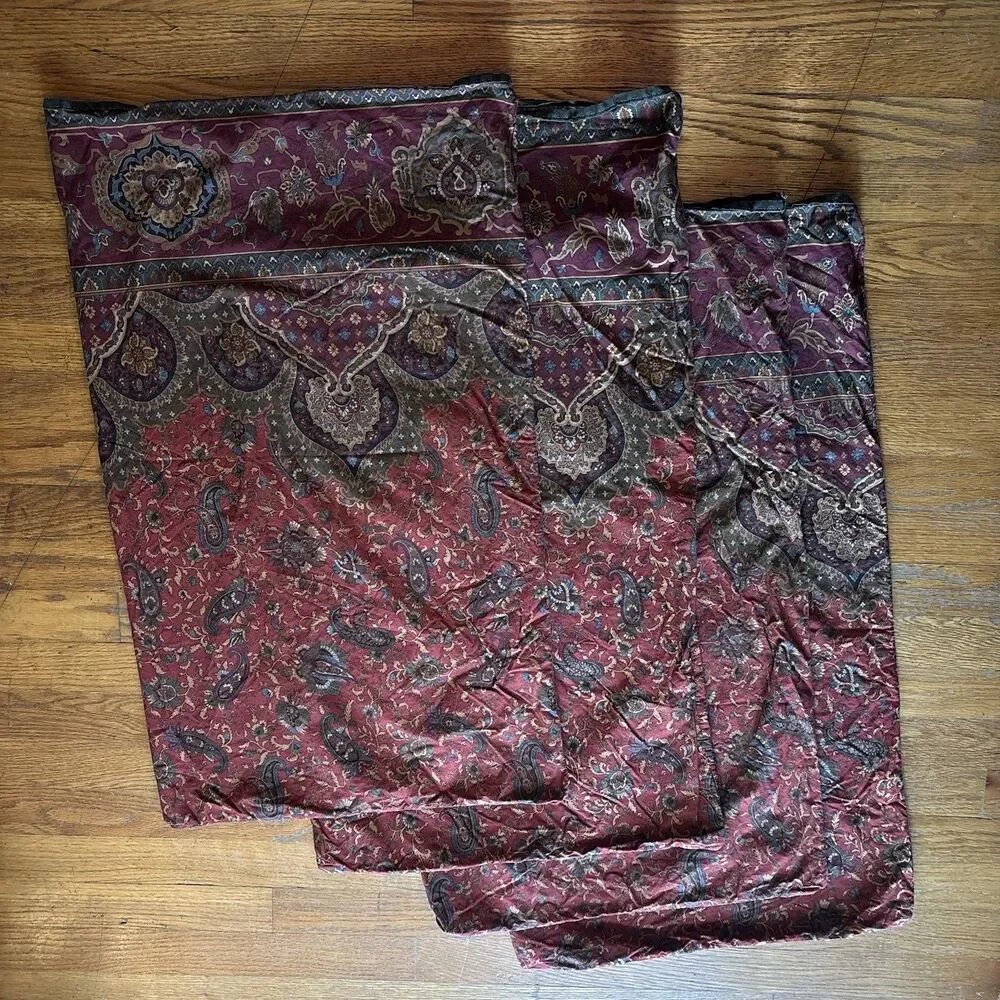 VTG Ralph Lauren Home Equestrian Paisley Standard Pillowcases Shams Set /4